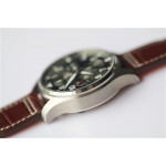 Pilot Chrono SS IW377719 Best Edition Grey Dial Brown Leather Strap A7750 ZF