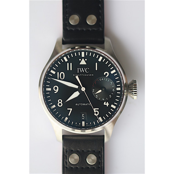 Big Pilot Real PR IW500912 2016SIHH 1:1 Best Edition on Black Leather Strap A51111 ZF