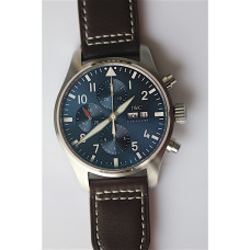 Pilot Chrono 377714 "Le Petit Prince" 2016 SIHH Blue 1:1 Best Edition on Brown Leather Strap A7750 ZF