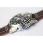 Pilot Chrono 377714 "Le Petit Prince" 2016 SIHH Blue 1:1 Best Edition on Brown Leather Strap A7750 ZF