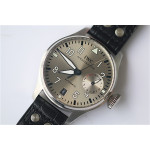 Big Pilot Real PR IW500906 1:1 Best Edition Silver Dial on Black Leather Strap A51111 ZF