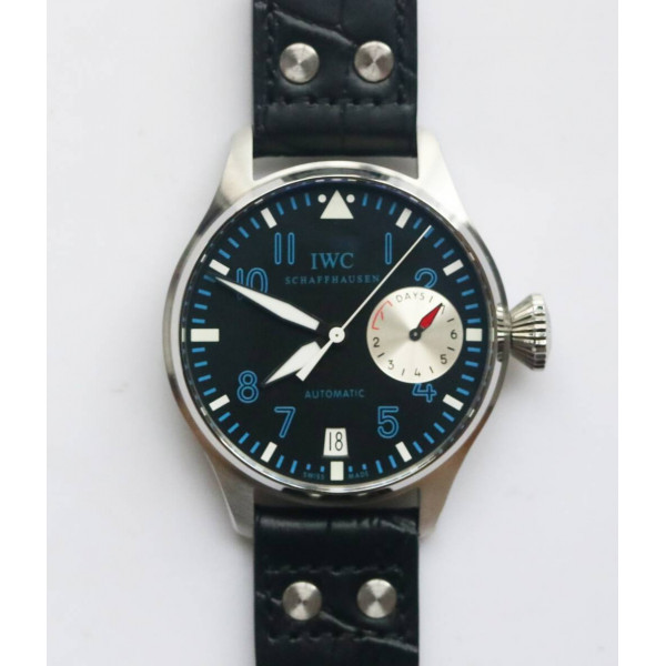 Big Pilot Real PR IW500431 RUSSIAN "NEMOV" 1:1 Best Edition on Black Leather Strap A51111 ZF