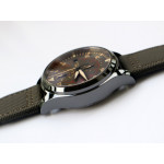 Pilot Chrono Top Gun IW389002 Real Ceramic 1:1 Best Edition Gray Dial on Green Calfskin Strap A7750 ZF