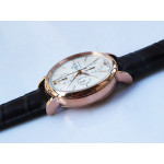 Portofino Chrono RG 1:1 Best Edition White Dial Brown Leather Strap A7750 ZF