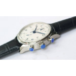 Portugieser Chrono Classic 42 IW390406 SS 1:1 Best Edition White dial Blue Num Leather Strap A7750 ZF