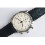 Portugieser Chrono Classic 42 IW390406 SS 1:1 Best Edition White dial Leather Strap A7750 ZF