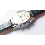 Portugieser Chrono Classic 42 IW390406 SS 1:1 Best Edition White dial Leather Strap A7750 ZF