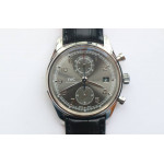 Portugieser Chrono Classic 42 IW390406 SS 1:1 Best Edition Grey dial Leather Strap A7750 ZF