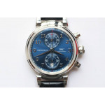 Da Vinci Chrono Laureus IW393402 SS 1:1 Best Edition Blue Dial SS Leather Strap A7750 ZF