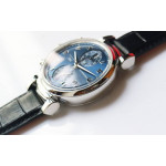 Da Vinci Chrono Laureus IW393402 SS 1:1 Best Edition Blue Dial SS Leather Strap A7750 ZF