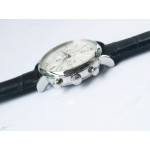 Portofino Chrono SS 1:1 Best Edition White Dial SS Markers Leather Strap A7750 ZF