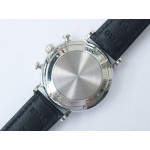 Portofino Chrono SS 1:1 Best Edition White Dial SS Markers Leather Strap A7750 ZF