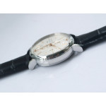 Portofino Chrono SS 1:1 Best Edition White Dial Gold Markers Leather Strap A7750 ZF