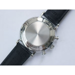 Portofino Chrono SS 1:1 Best Edition White Dial Gold Markers Leather Strap A7750 ZF