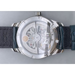 Portuguese IW358304 1:1 Best Edition SS White Dial Blue Markers Blue Leather Strap YLF A82200