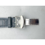 Portuguese IW358304 1:1 Best Edition SS White Dial Blue Markers Blue Leather Strap YLF A82200