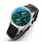 Portuguese Chrono IW3716 1:1 Best Edition Green Dial Leather Strap V6SF A7750