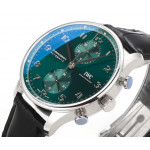 Portuguese Chrono IW3716 1:1 Best Edition Green Dial Leather Strap V6SF A7750