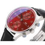 Portuguese Chrono IW3716 1:1 Best Edition Red Dial Leather Strap V6SF A7750