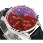 Portuguese Chrono IW3716 1:1 Best Edition Red Dial Leather Strap V6SF A7750