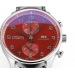 Portuguese Chrono IW3716 1:1 Best Edition Red Dial Leather Strap V6SF A7750