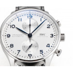 Portuguese Chrono IW3716 1:1 Best Edition White Dial Blue Markers Leather Strap V6SF A7750