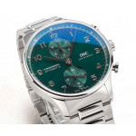 Portuguese Chrono IW3716 1:1 Best Edition Green Dial SS Bracelet V6SF A7750