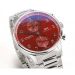 Portuguese Chrono IW3716 1:1 Best Edition Red Dial SS Bracelet V6SF A7750