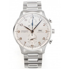 Portuguese Chrono IW3716 1:1 Best Edition White Dial RG Markers on SS Bracelet V6SF A7750