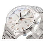 Portuguese Chrono IW3716 1:1 Best Edition White Dial RG Markers on SS Bracelet V6SF A7750