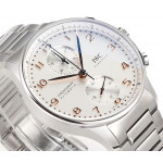 Portuguese Chrono IW3716 1:1 Best Edition White Dial RG Markers on SS Bracelet V6SF A7750