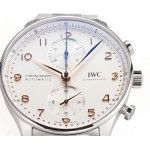 Portuguese Chrono IW3716 1:1 Best Edition White Dial RG Markers on SS Bracelet V6SF A7750