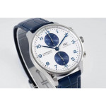 Portugieser Chronograph Edition 1:1 Best Edition White/Blue Dial Leather Strap AZF