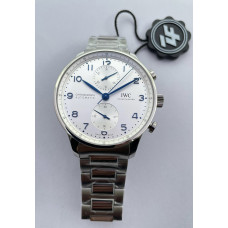 Portuguese Chrono IW3716 ZF 1:1 Best Edition White Dial on SS Bracelet A96355