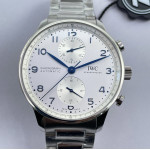 Portuguese Chrono IW3716 ZF 1:1 Best Edition White Dial on SS Bracelet A96355