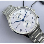 Portuguese Chrono IW3716 ZF 1:1 Best Edition White Dial on SS Bracelet A96355