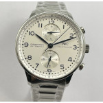 Portuguese Chrono IW3716 1:1 Best Edition White Dial Blue Markers on SS Bracelet V6SF A7750