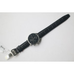 Portuguese Chrono 1:1 Best Edition SS Black Dial SS Markers Leather Strap ZF V3 A7750 (Slim Movement)