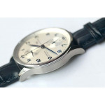 Portuguese IW371446 1:1 Best Edition SS White Dial Blue Markers on Blue Leather Strap ZF V3  A7750 (Slim Movement)