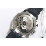 Portuguese IW371446 1:1 Best Edition SS White Dial Blue Markers on Blue Leather Strap ZF V3  A7750 (Slim Movement)