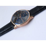 Portuguese IW371482  1:1 Best Edition RG Gray dial on Black Leather Strap ZF V3  A7750 (Slim Movement) 