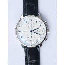 Portugieser Chronograph Edition 150 Years IW371602 1:1 Best Edition White Dial on Black Leather Strap ZF