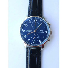 Portugieser Chronograph Edition 150 Years IW371601 1:1 Best Edition Blue Dial Leather Strap ZF
