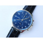 Portugieser Chronograph Edition 150 Years IW371601 1:1 Best Edition Blue Dial Leather Strap ZF