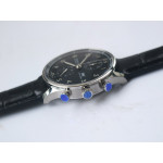 Portuguese IW371609 1:1 Best Edition SS Black Dial Black Leather Strap A96355 ZF V3