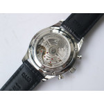 Portuguese IW371609 1:1 Best Edition SS Black Dial Black Leather Strap A96355 ZF V3