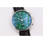 Portuguese Chrono IW371615 1:1 Best Edition Green Dial Black Leather Strap A69355 ZF