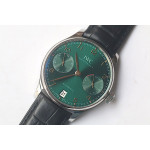 Portuguese Real PR IW500708 7 Days 1:1 Best Edition Green Dial Black Leather Strap A52010 V4 ZF