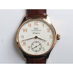 Portuguese IW544201 RG 1:1 Best Edition White Dial RG Number Markers on Brown Leather Strap GSF