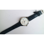 Portuguese IW544203 SS 1:1 Best Edition White Dial Blue Number Markers on Blue Leather Strap GSF